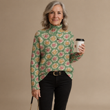 BEATRICE | DAMEN LOVELY FLORAL ART DRUCK STRICKTURTLENECK PULLOVER