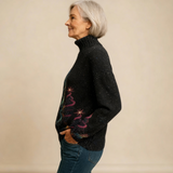 ELLA | GLITZERNDER WEIHNACHTSBAUM STRICK-ROLLKRAGEN-PULLOVER