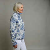 MAISIE | BLUMENMUSTER STRICK-ROLLKRAGEN-PULLOVER