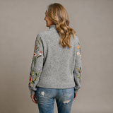 FREYA | KLASSISCHER VINTAGE BLUMENSTRICKPULLOVER