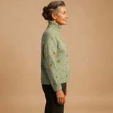 FLORENCE | VINTAGE LIEBEVOLLER BLUMENKUNSTDRUCK STRICKTURTLENECK PULLOVER
