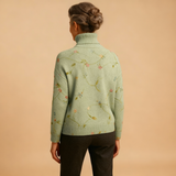 FLORENCE | VINTAGE LIEBEVOLLER BLUMENKUNSTDRUCK STRICKTURTLENECK PULLOVER